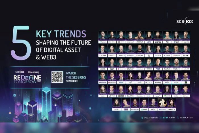 SCB 10X ชี้ Digital Assets-Web3 ก้าวสู่ยุคใช้งานจริง เผย 5 เทรนด์สำคัญจากงาน REDeFiNE TOMORROW 2026 ที่กำลังกำหนดอนาคตเศรษฐกิจดิจิทัล Web3